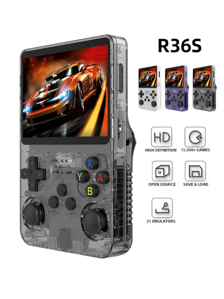 Consola retro portátil R36S 128GB con pantalla IPS 3.5”