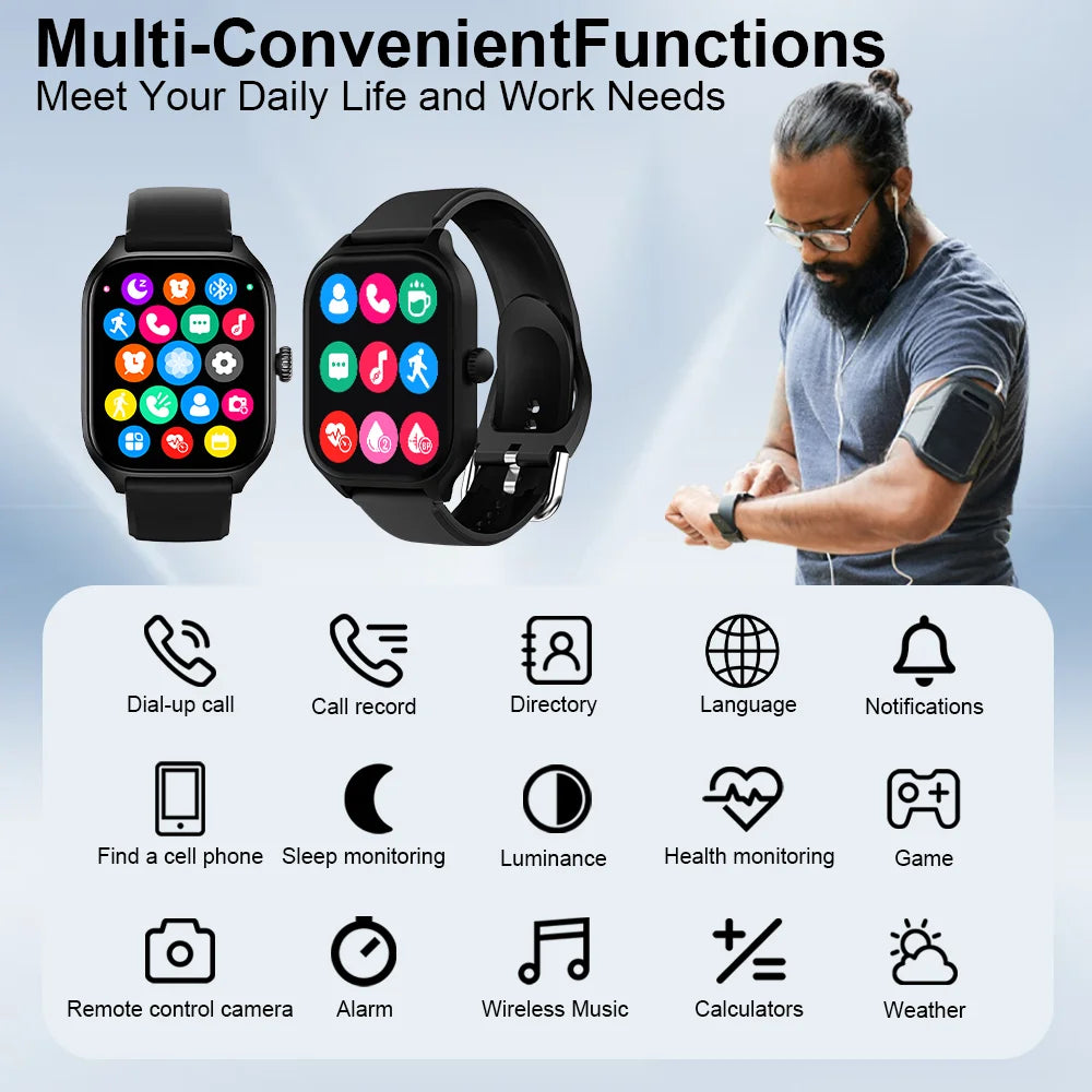 Smartwatch LAXASFIT H9 – salud completa y respuesta de llamadas