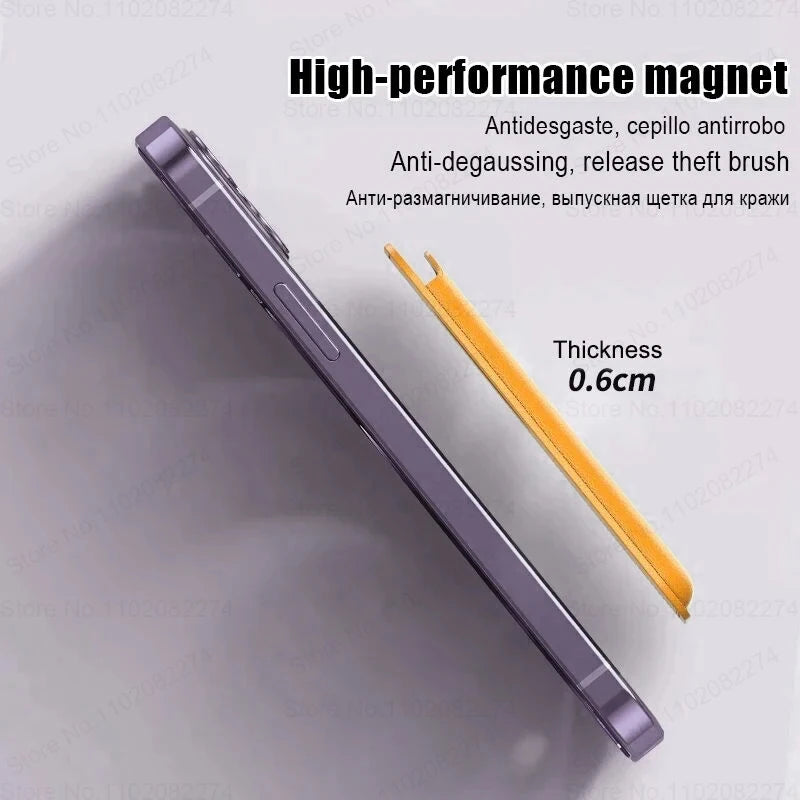 Funda Magsafe de cuero con tarjetero – iPhone 12–15