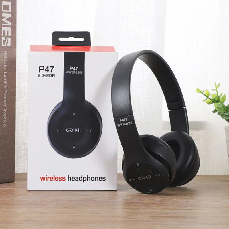 Audífonos inalámbricos P47 con micrófono y cancelación de ruido para gaming y deporte