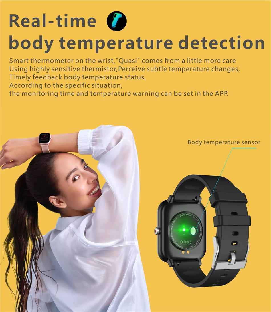 Smartwatch con temperatura corporal, salud y control de música
