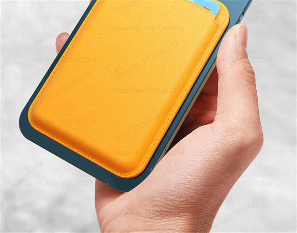 Funda Magsafe de cuero con tarjetero – iPhone 12–15