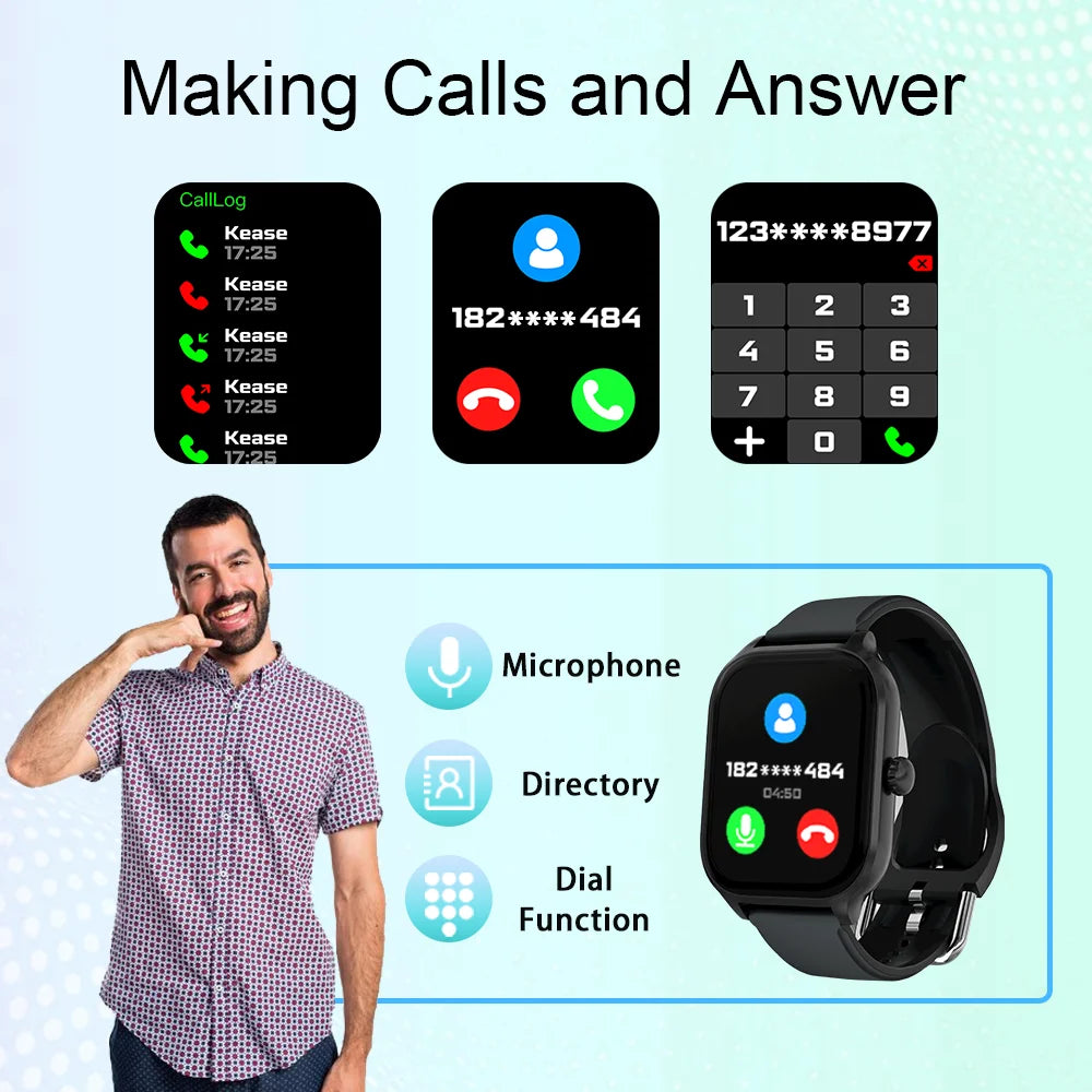 Smartwatch LAXASFIT H9 – salud completa y respuesta de llamadas