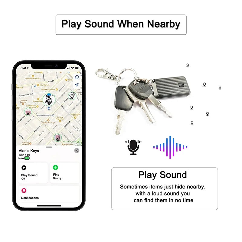 Rastreador GPS mini – compatible con iPhone y Find My
