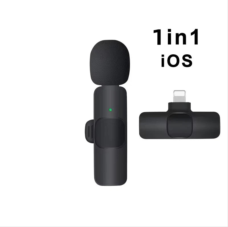 Micrófono lavalier inalámbrico portátil para streaming y videos