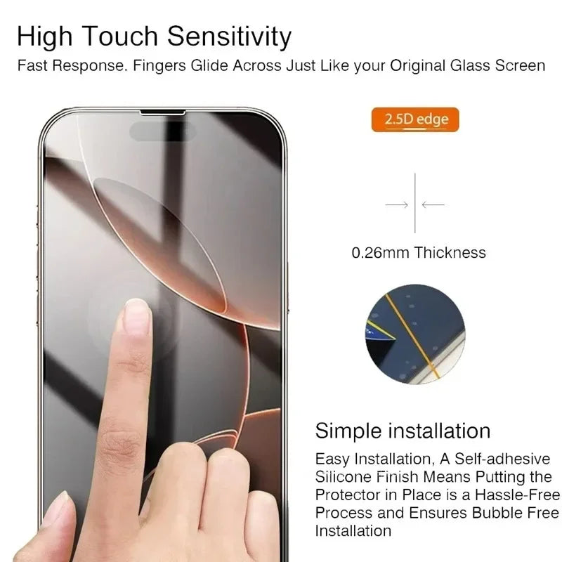 Vidrio templado privacidad (3 uds) iPhone 15/16 Pro Max
