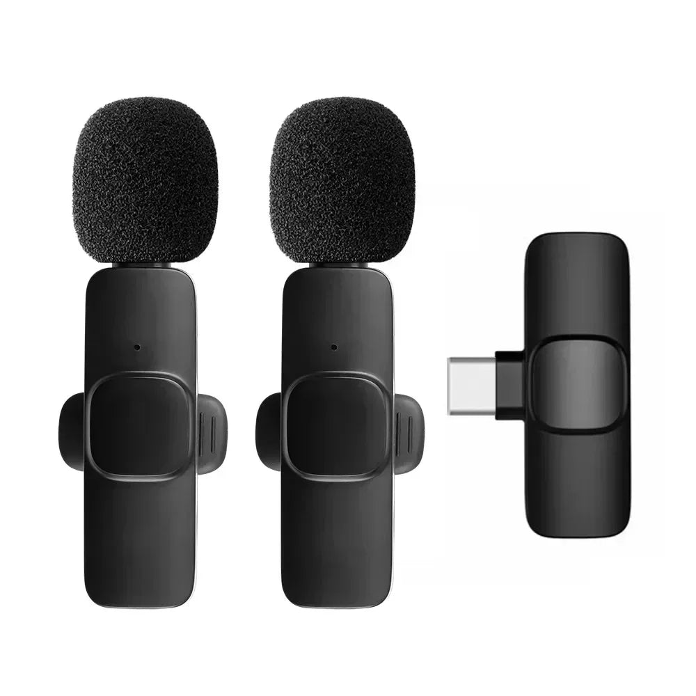 Micrófono lavalier inalámbrico portátil para streaming y videos