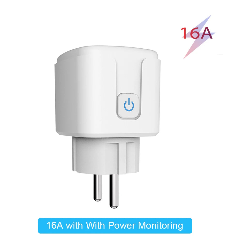 Enchufe inteligente Tuya WiFi 16A/20A – control por app y voz