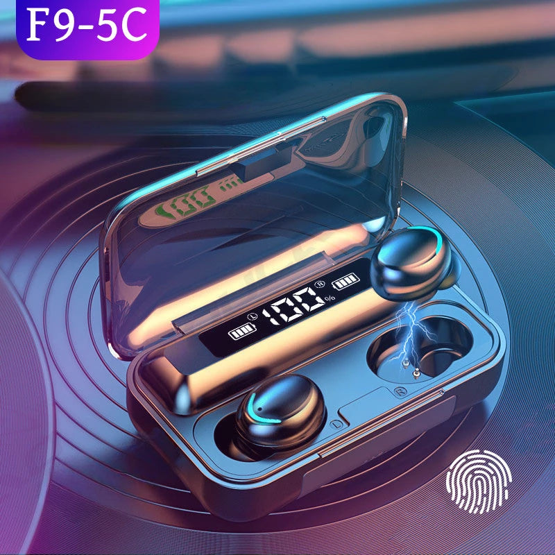 Audífonos Bluetooth F9 9D estéreo con alta potencia y resistentes