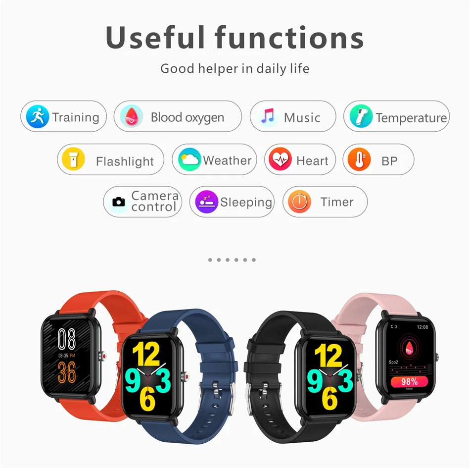 Smartwatch con temperatura corporal, salud y control de música