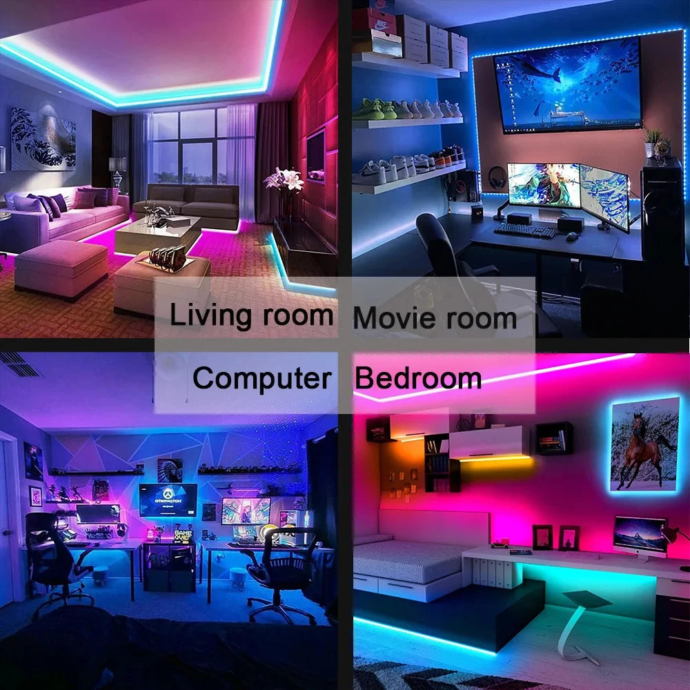 Tira LED RGB 5V USB – luces decorativas con control infrarrojo