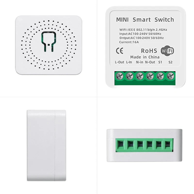 Interruptor WiFi inteligente 16A Tuya – Alexa/Google/Yandex