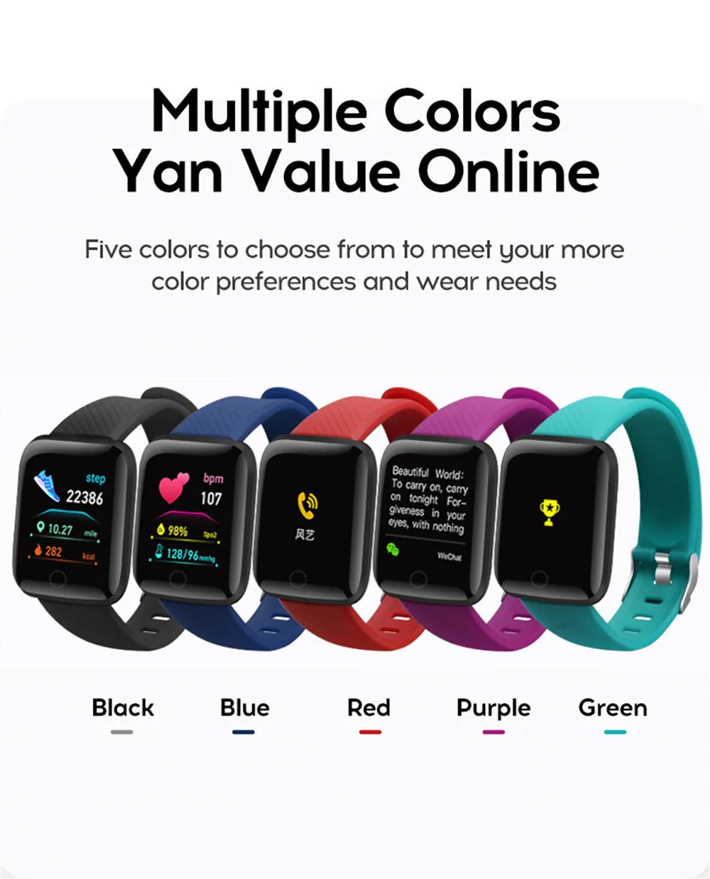 Smartwatch multifuncional D13 116Plus – mensajes, deporte y música