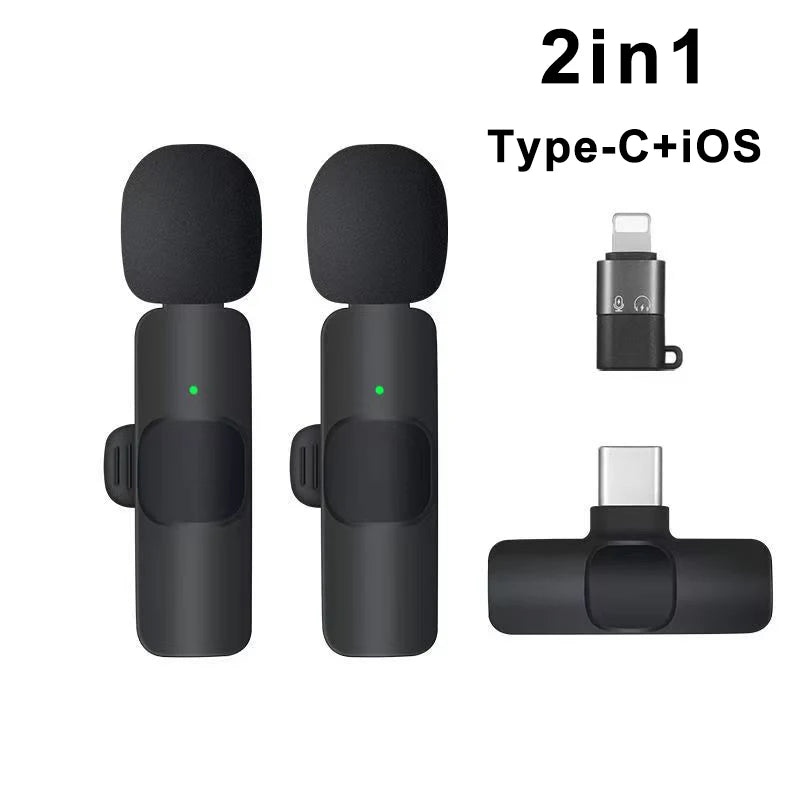 Micrófono lavalier inalámbrico portátil para streaming y videos
