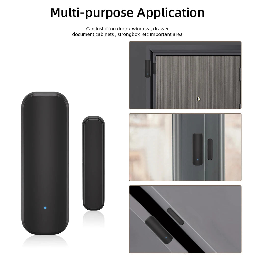 Sensor de puerta/ventana Tuya WiFi/ZigBee – alerta inteligente