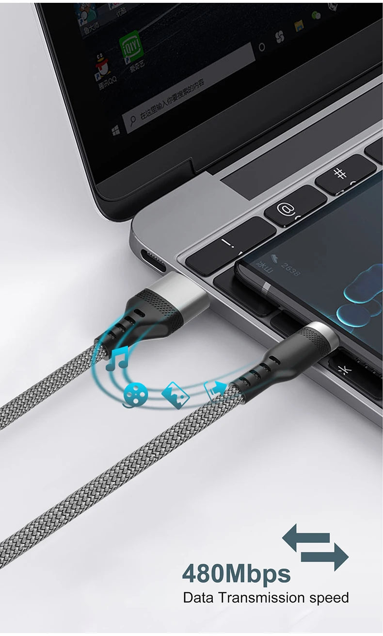Cable de carga rápida tipo C y Micro USB – hasta 5 metros