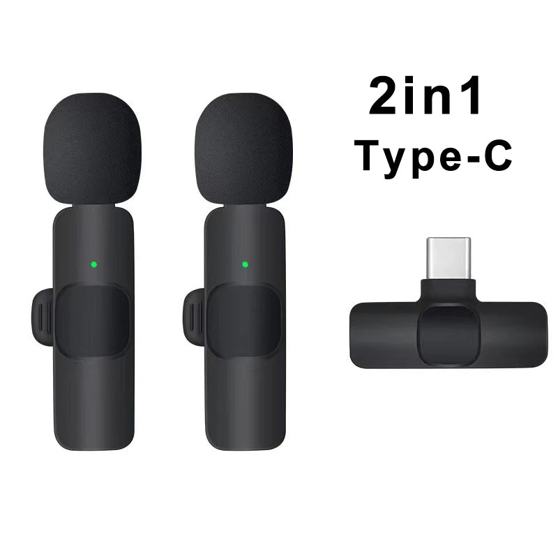 Micrófono lavalier inalámbrico portátil para streaming y videos