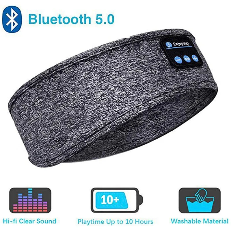 Audífonos Bluetooth inalámbricos deportivos con banda para dormir y máscara de ojos