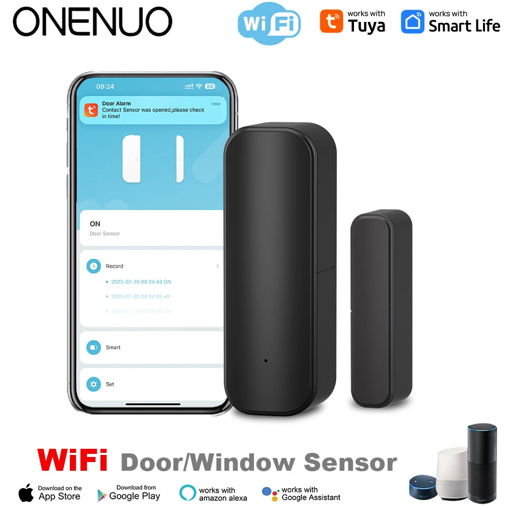 Sensor de puerta/ventana Tuya WiFi/ZigBee – alerta inteligente
