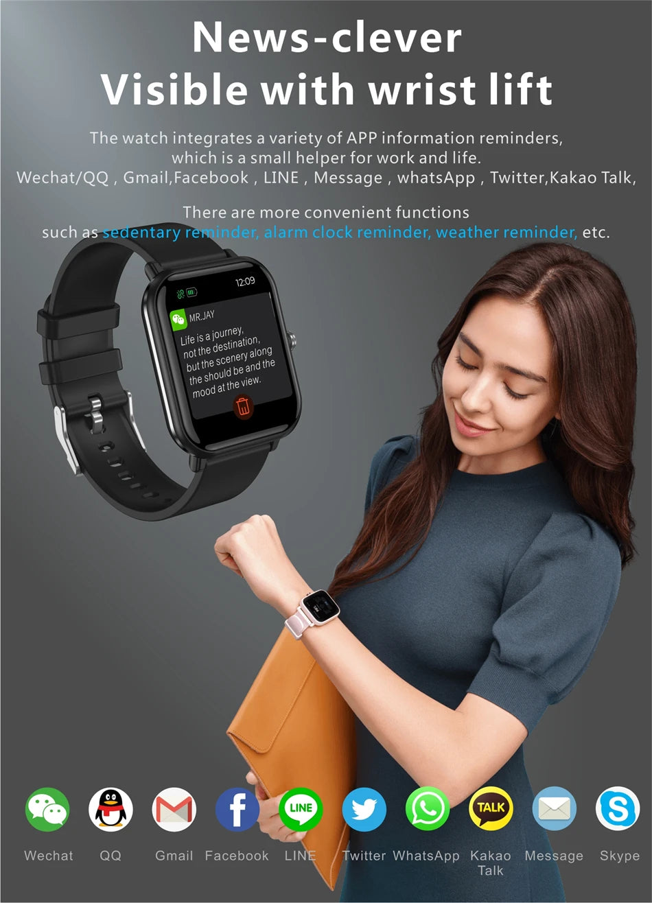 Smartwatch con temperatura corporal, salud y control de música