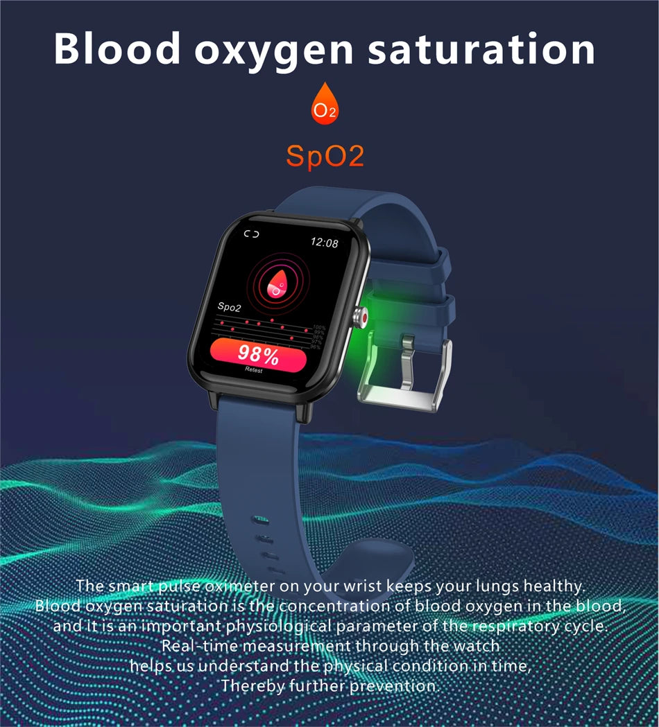 Smartwatch con temperatura corporal, salud y control de música