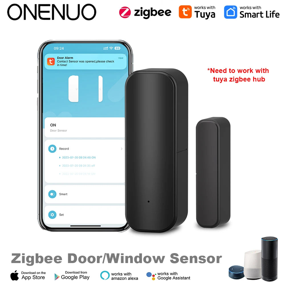 Sensor de puerta/ventana Tuya WiFi/ZigBee – alerta inteligente