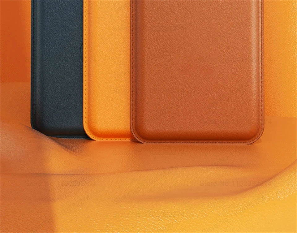 Funda Magsafe de cuero con tarjetero – iPhone 12–15
