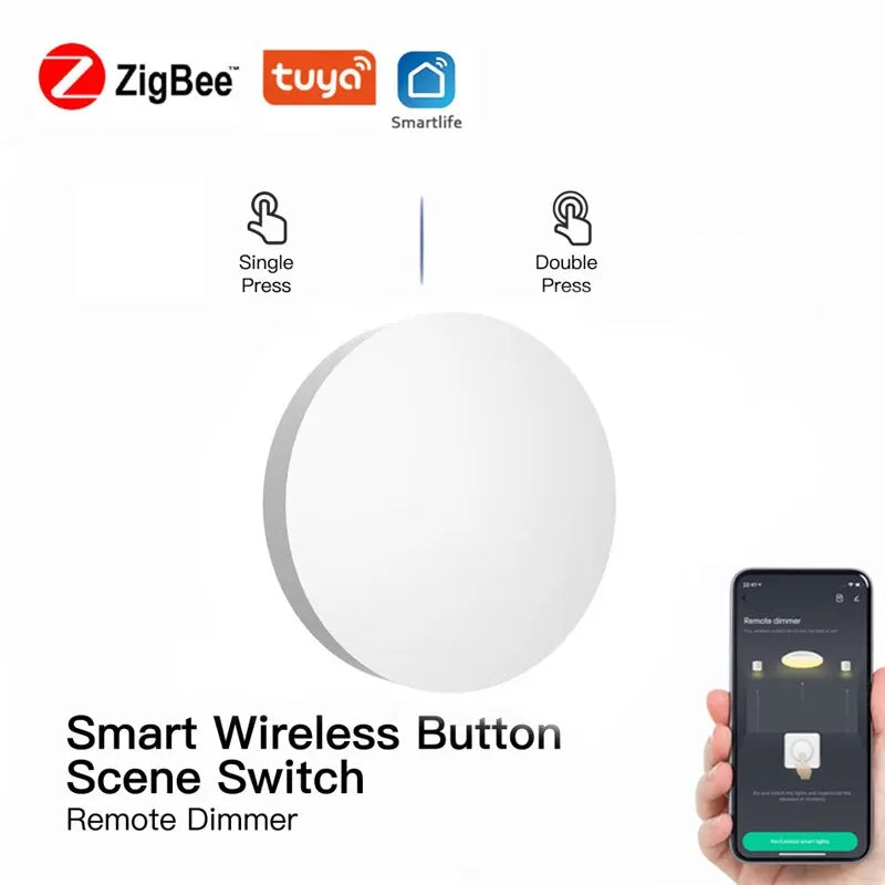 Botón inteligente ZigBee Tuya – control por voz o escenas