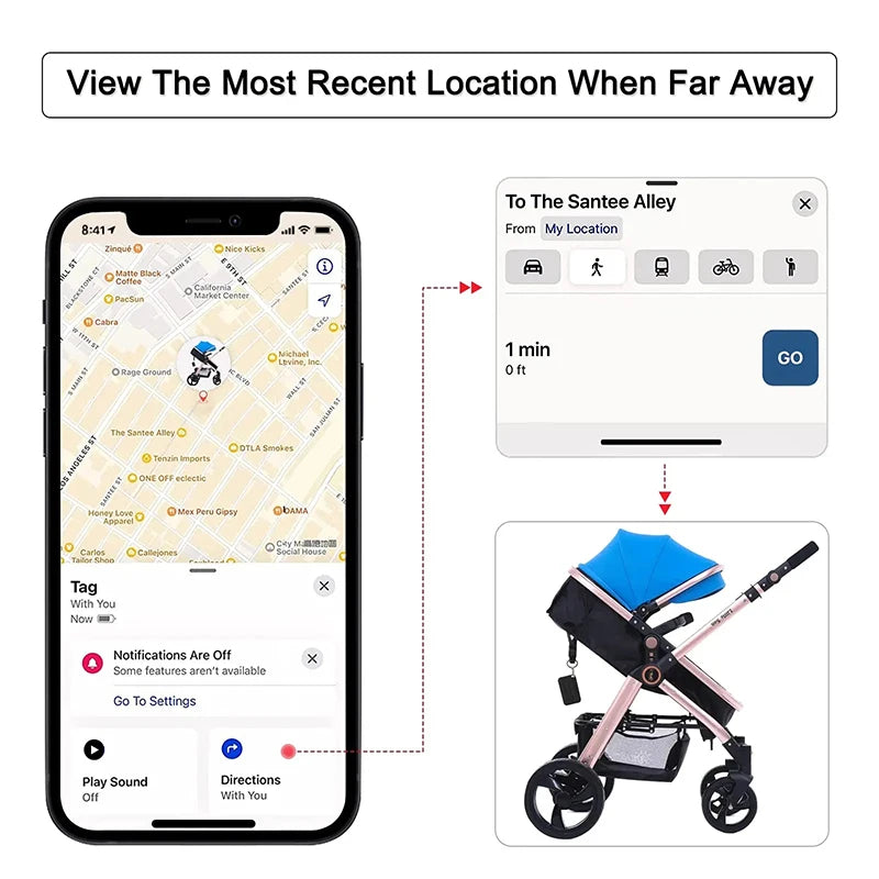 Rastreador GPS mini – compatible con iPhone y Find My