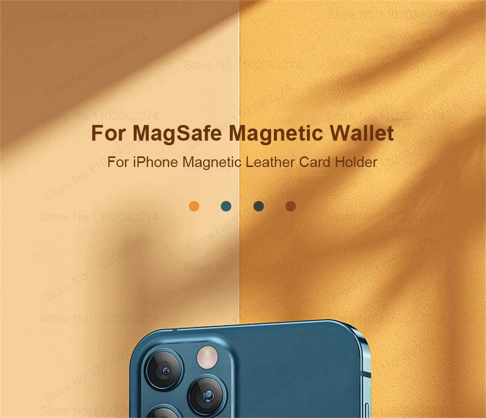 Funda Magsafe de cuero con tarjetero – iPhone 12–15