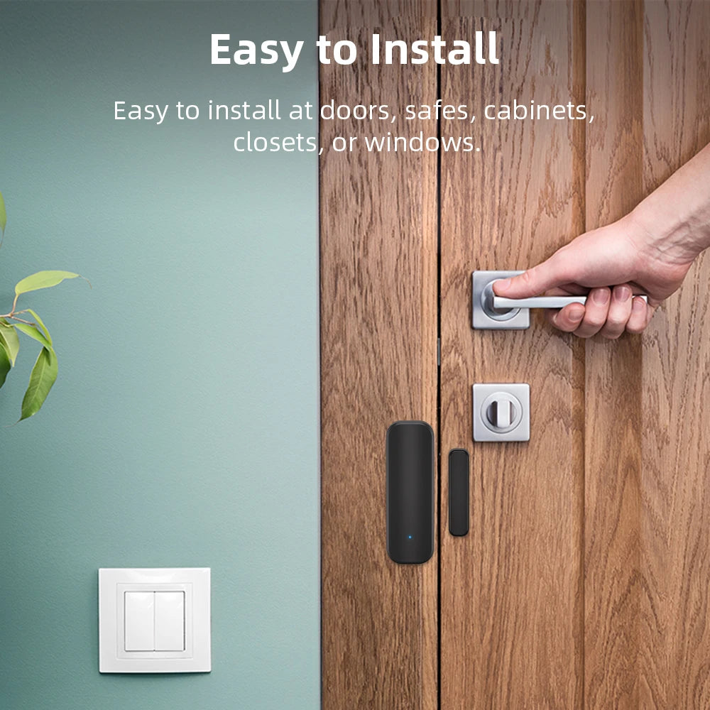 Sensor de puerta/ventana Tuya WiFi/ZigBee – alerta inteligente