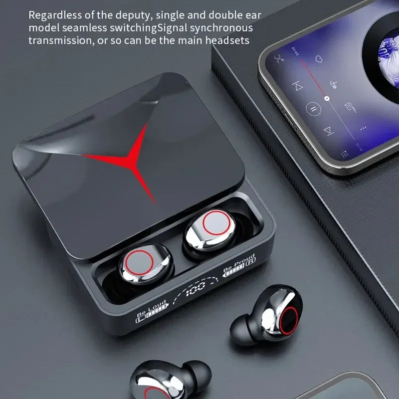 Audífonos inalámbricos TWS M90 Bluetooth 5.3 para gaming y deporte con micrófono