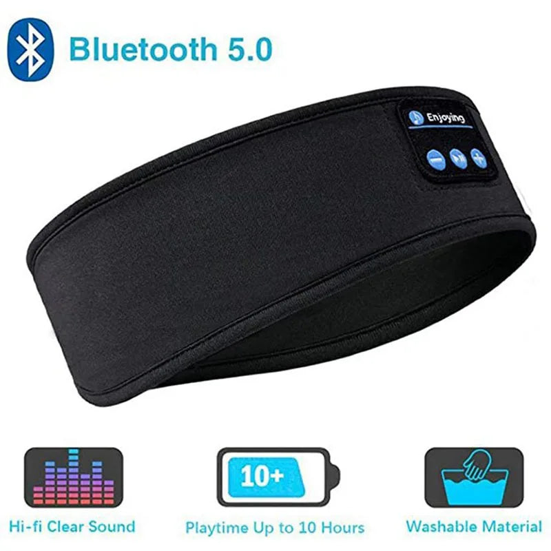 Audífonos Bluetooth inalámbricos deportivos con banda para dormir y máscara de ojos