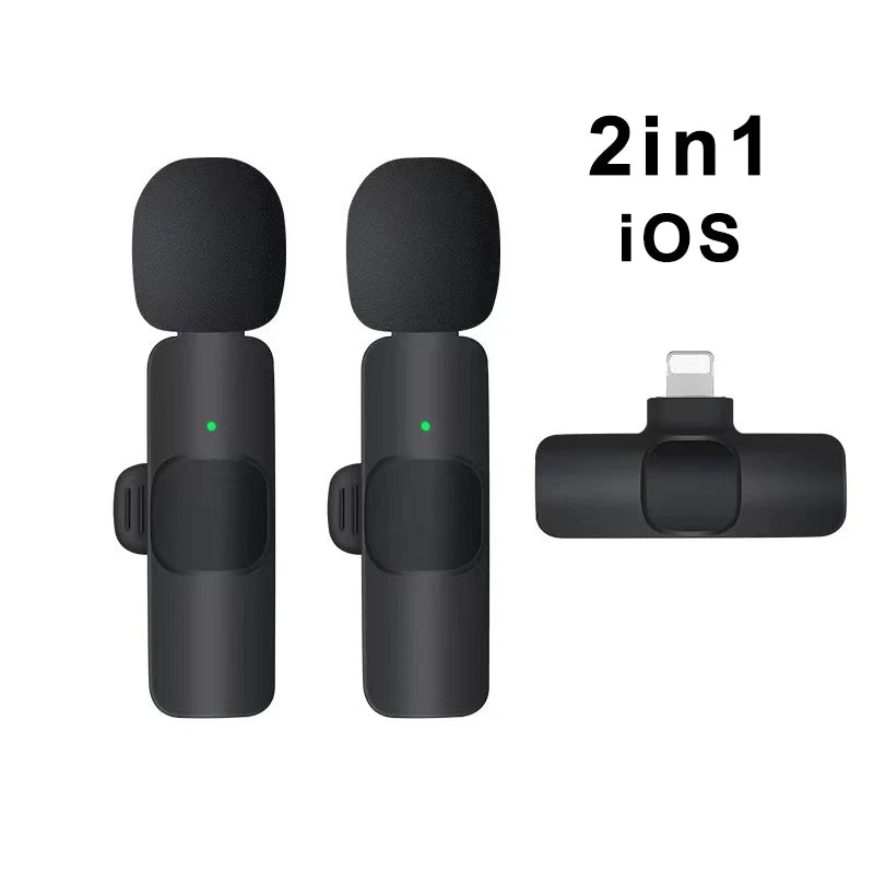 Micrófono lavalier inalámbrico portátil para streaming y videos