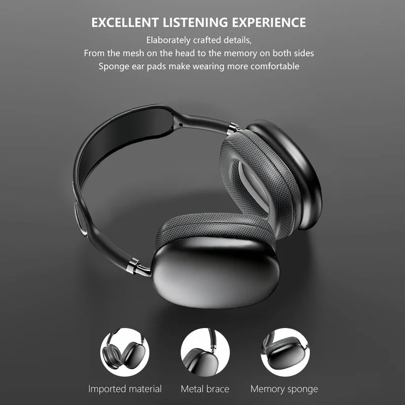 Audífonos Bluetooth P9 con micrófono y cancelación de ruido para gaming y deporte