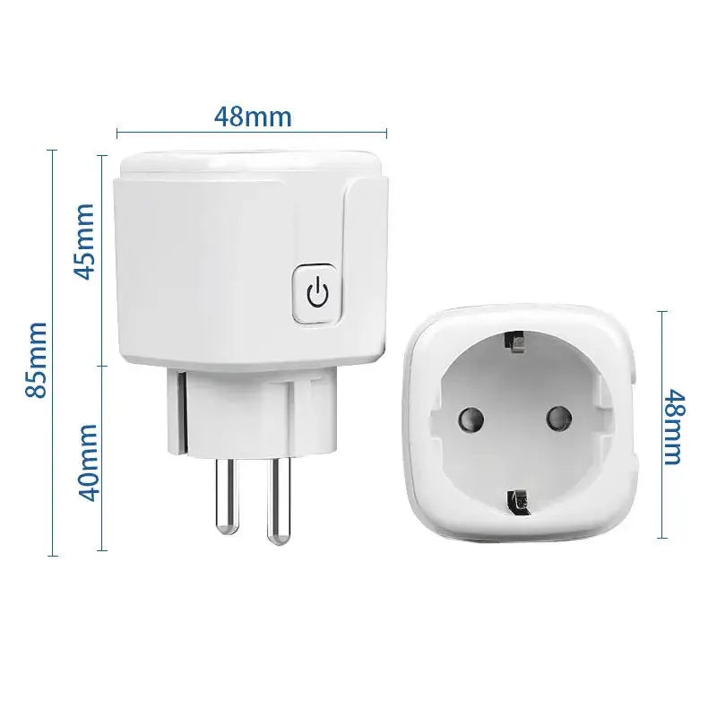 Enchufe inteligente Tuya WiFi 16A/20A – control por app y voz
