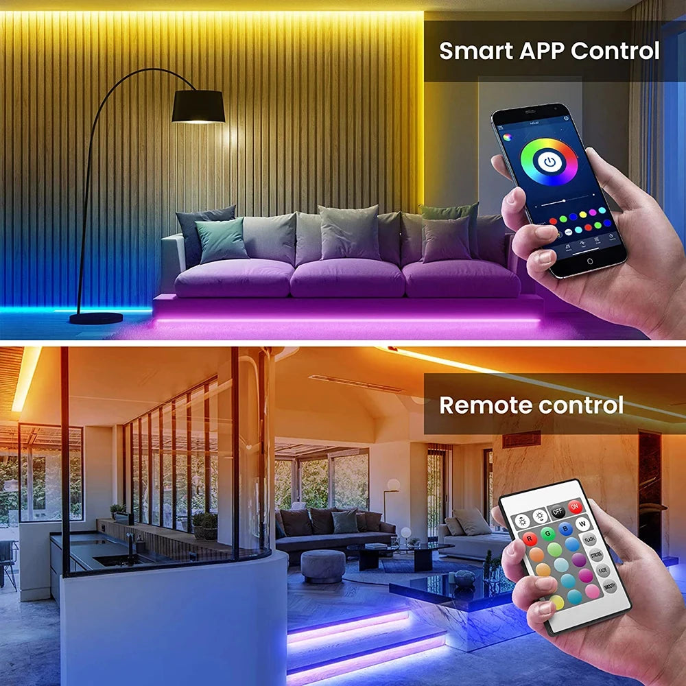 Tira LED RGB 5V USB – luces decorativas con control infrarrojo