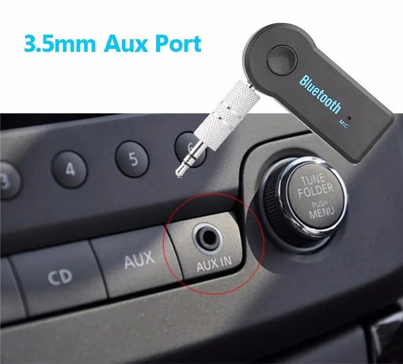 Receptor Bluetooth 5.0 AUX para auto con micrófono y amplificador de sonido