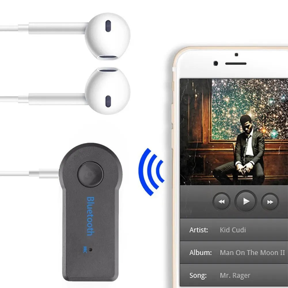 Receptor Bluetooth 5.0 AUX para auto con micrófono y amplificador de sonido