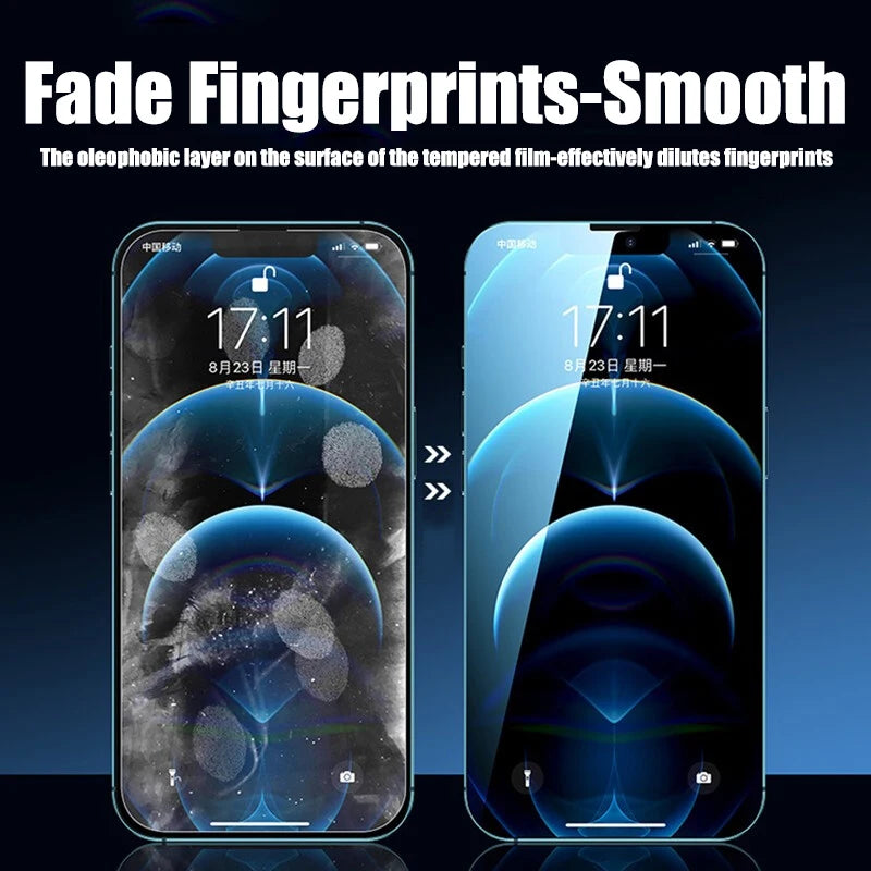 Vidrios templados (4 uds) para iPhone 7 a 15 Pro