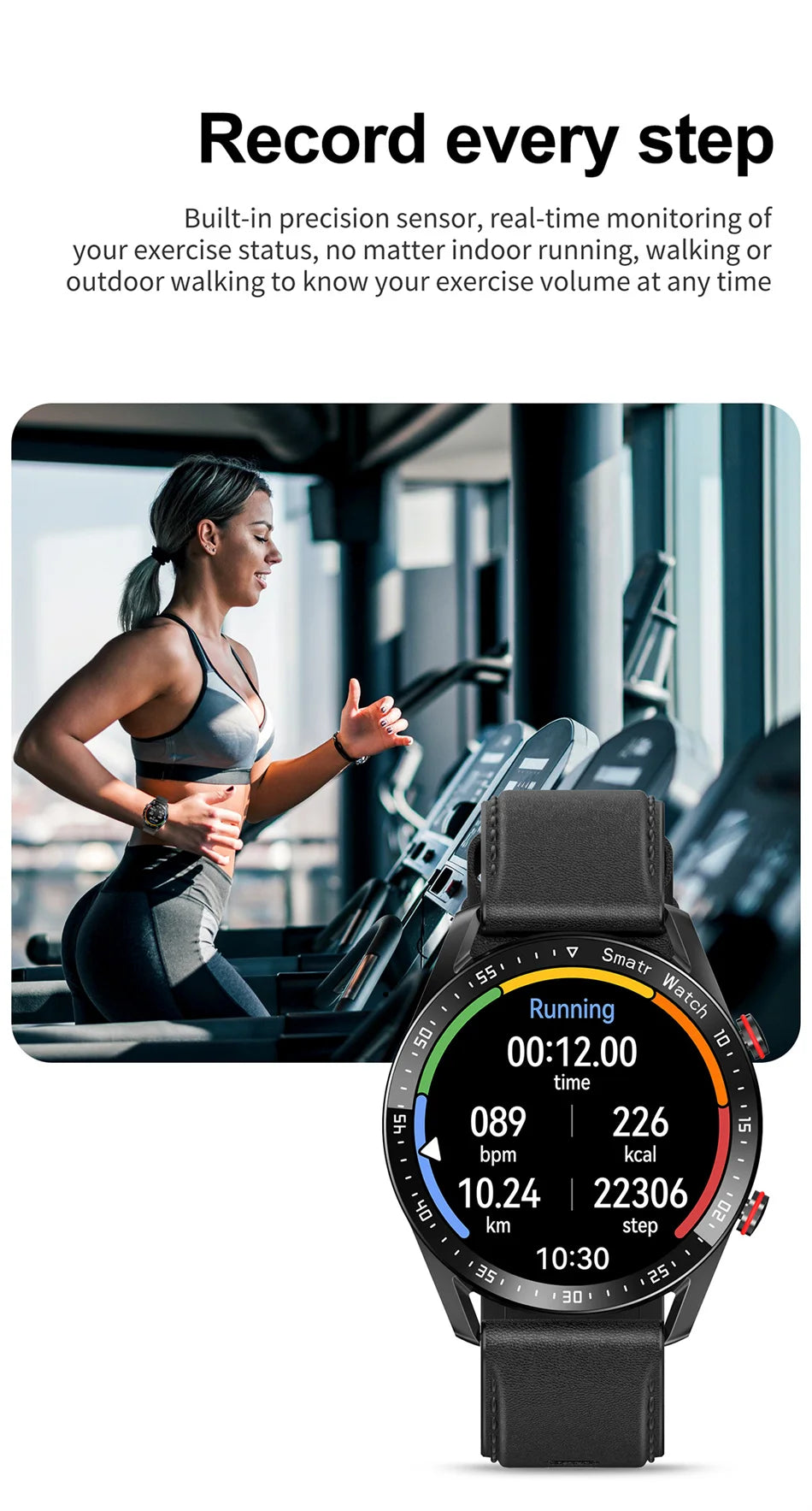 Reloj inteligente ECG+PPG – salud, presión arterial y resistencia al agua
