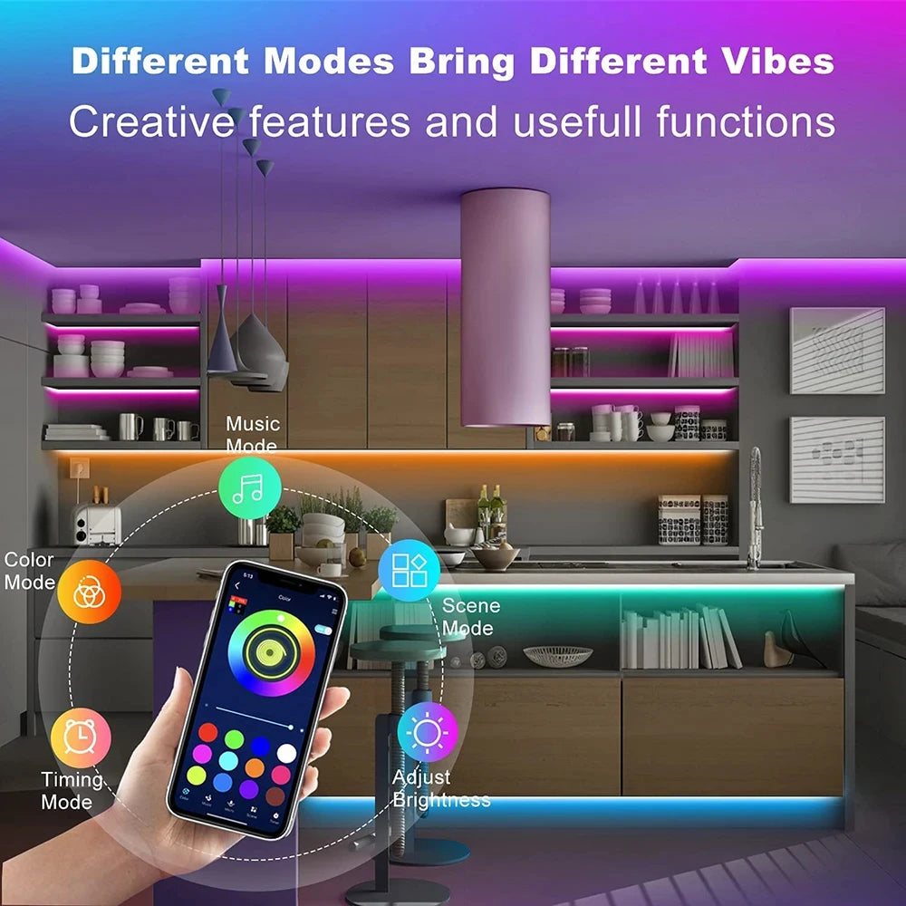 Tira LED RGB 5V USB – luces decorativas con control infrarrojo