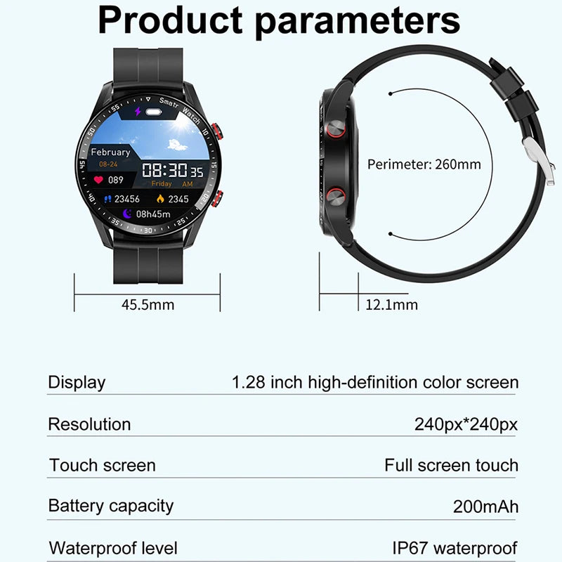 Reloj inteligente ECG+PPG – salud, presión arterial y resistencia al agua