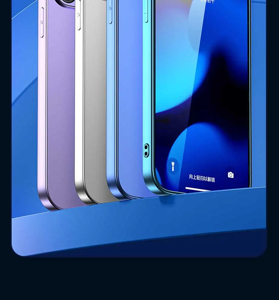 Vidrios templados (4 uds) para iPhone 7 a 15 Pro