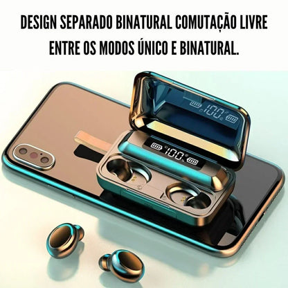 Audífonos Bluetooth F9 9D estéreo con alta potencia y resistentes