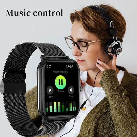 Smartwatch con temperatura corporal, salud y control de música