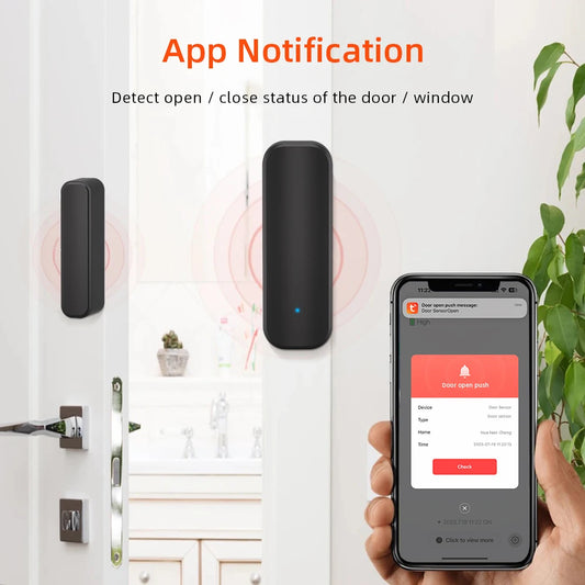 Sensor de puerta/ventana Tuya WiFi/ZigBee – alerta inteligente