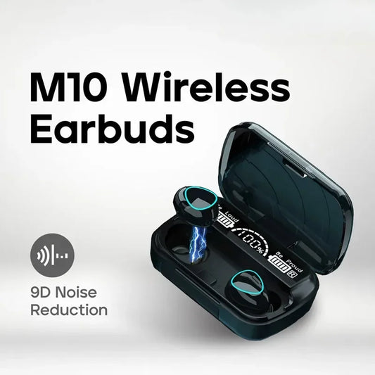 Audífonos Bluetooth deportivos M10 con cancelación de ruido y micrófono