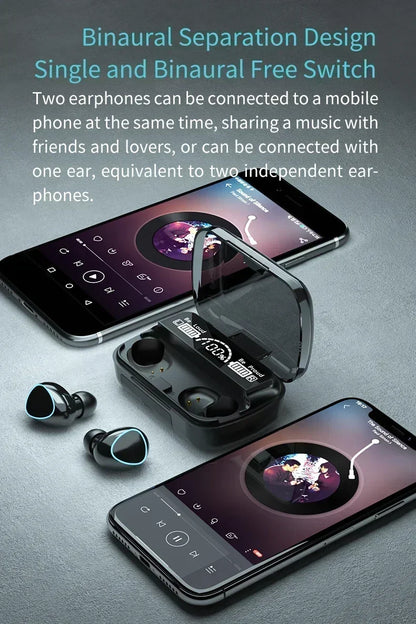 Audífonos Bluetooth deportivos M10 con cancelación de ruido y micrófono