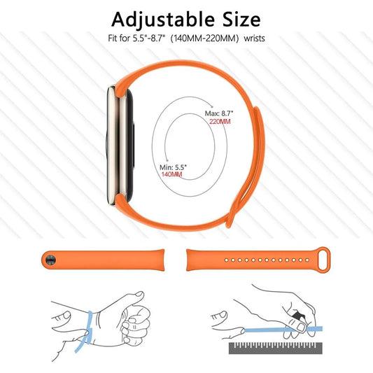 Correa de silicona para Mi Band 8/9 – pulsera deportiva 2025